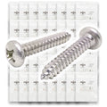316 Stainless Phillips Pan Head Sheet Metal Self Tapping Screws Assortment - 1395 PCS