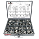Inch & Metric Stainless Steel Hex Nut, Lock Washer and Flat Washer Assortment - 1141 PCS