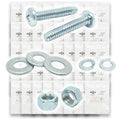 Inch Phillips Pan Head Machine Screws, Hex Nuts, Flat & Lock Washers - 7110 PCS