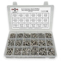Inch Stainless Steel Phillips Pan Head Machine Screws, Hex Nuts, Flat & Lock Washers - 1921 PCS