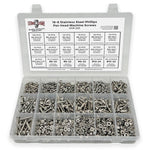 Inch Stainless Steel Phillips Pan Head Machine Screws, Hex Nuts, Flat & Lock Washers - 1921 PCS