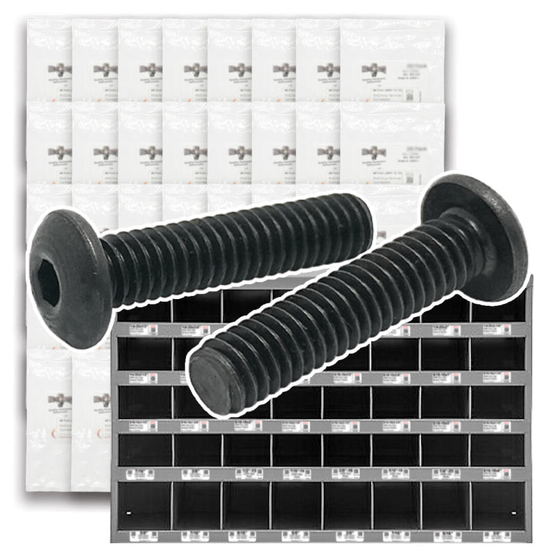 Alloy Button Socket Head Cap Screws Black Oxide- 1656 PCS