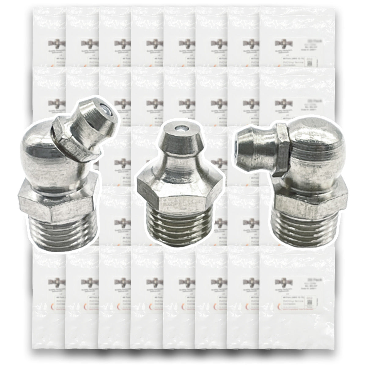 Inch and Metric Steel Zinc Clear Zerks Grease Fittings - 550 PCS