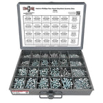Metric Phillips Pan Head Machine Screws, Nuts, Flat & Lock Washers Zinc - 3371 PCS