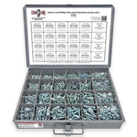 Metric Flat Machine Screws Zinc Clear Assortment - 3371 PCS