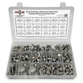 Inch Stainless Steel Serrated Hex Flange Bolts Screws Nuts Assortment Kit - 280 PCS