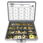 Grade 8 Extra Thick SAE & USS Flat Washers Zinc Yellow - 407 pcs