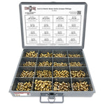 Inch and Metric Brass Zerks Grease Fittings - 551 PCS