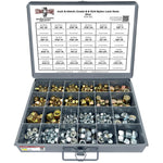 Inch & Metric Grade 8 & Class 10 Nylon Hex Lock Nuts Zinc - 445 PCS