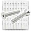 Metric A2-70 Stainless Steel Flat Socket Screws - 608 PCS