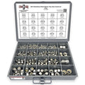Inch Stainless Steel Nylon Insert Hex Nut Coarse & Fine - 490 pcs