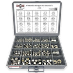 Inch Stainless Steel Nylon Insert Hex Nut Coarse & Fine - 490 pcs