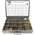 Inch Grade 8 Hex Cap Screws, Hex Nuts, Flat & Lock Washers Fine Thread Zinc Yellow 1/4", 5/16" 3/8", & 1/2" - 1269 PCS