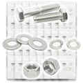 Metric Class A2 Stainless Coarse Hex Cap Screws, Hex Nuts, Flat & Lock Washers - 2011 PCS
