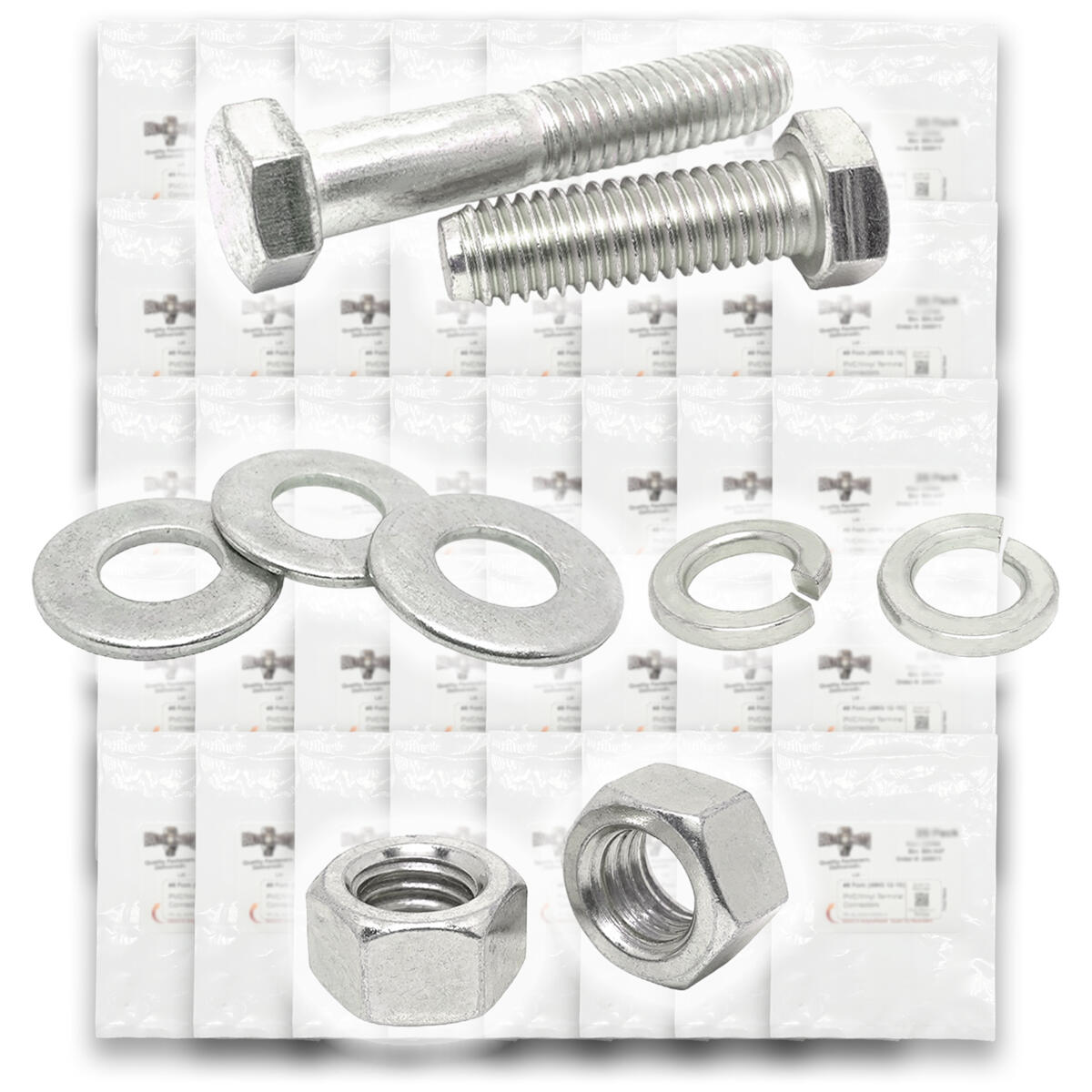 Metric Class A2 Stainless Coarse Hex Cap Screws, Hex Nuts, Flat & Lock Washers - 2011 PCS