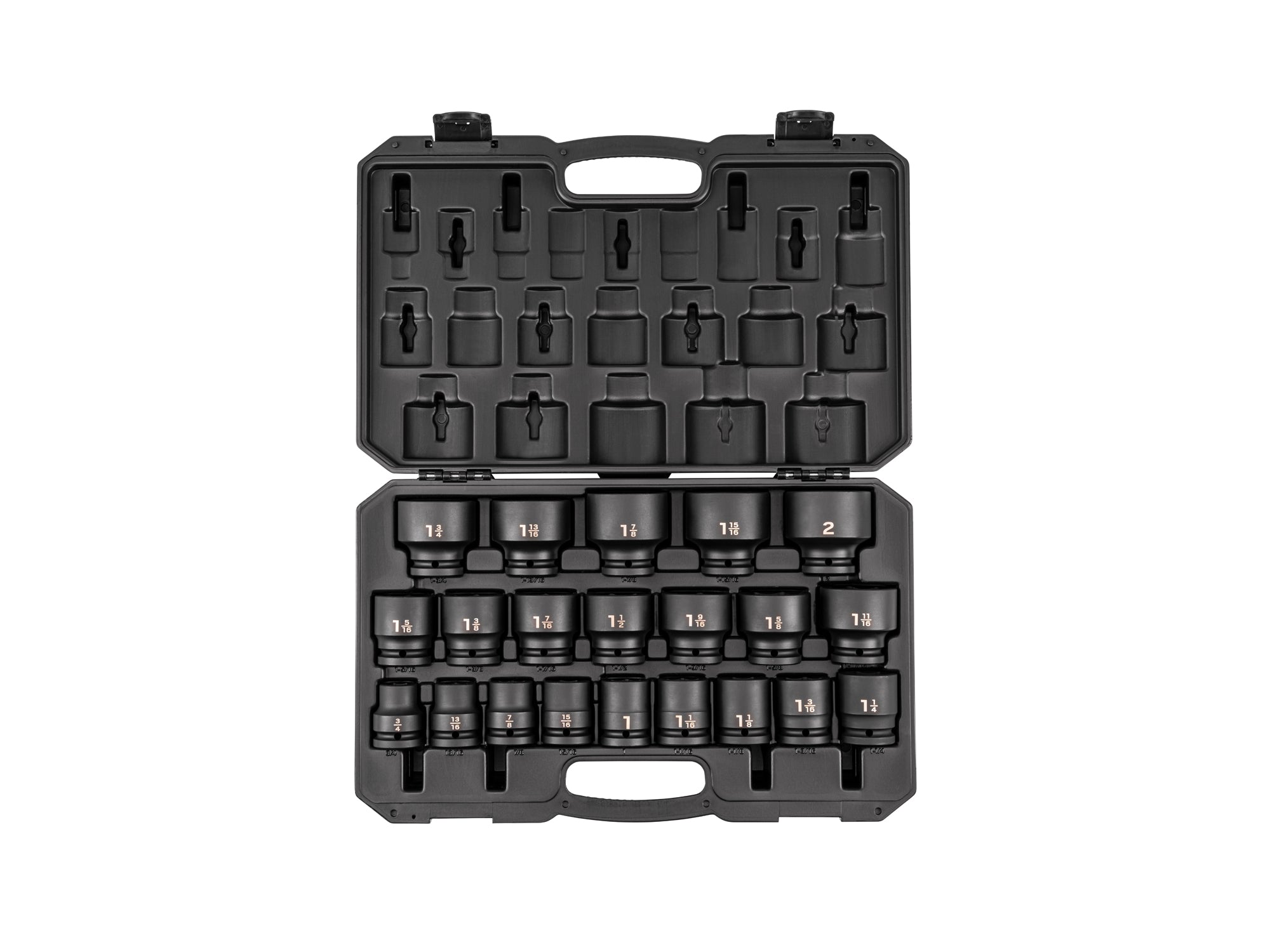 3/4 Inch Drive Shallow 6-Point Impact Socket Set with Case, 21-Piece (3/4 - 2 in.)