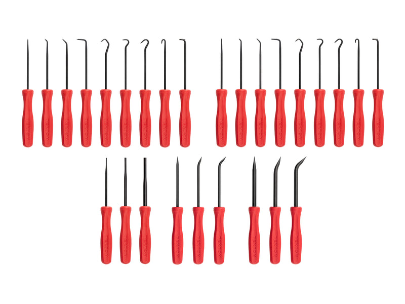 Pointed and Blunt Pick, Hook, Probe, and Mini Pry Bar Set (27-Piece)