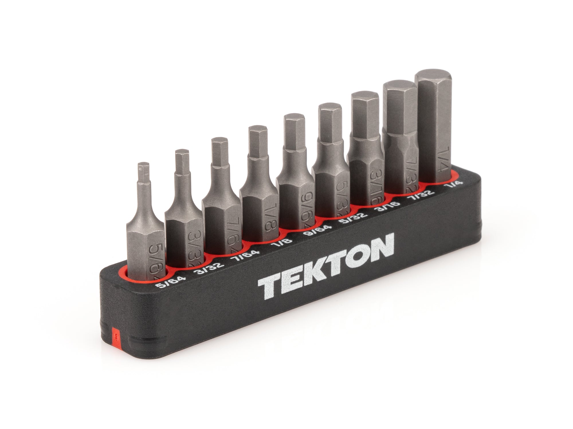 1/4 Inch Hex Bit Set with Rail, 9-Piece (5/64 - 1/4 in.)