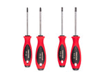 Phillips and Slotted Screwdriver Set - 4 Inch Shanks, 4-Piece (#1-#2, 5.5-6.5 mm)
