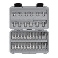 3/8 Inch Drive Torx/TR Torx Bit & External Star Socket Set with Case, 36-Piece (T10 - T60, TR10 - TR60, E4 - E20)