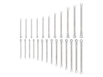Long Fixed/Flex Head 12-Point Ratcheting Box End Wrench Set, 25-Piece (1/4-3/4 in., 6-19 mm)