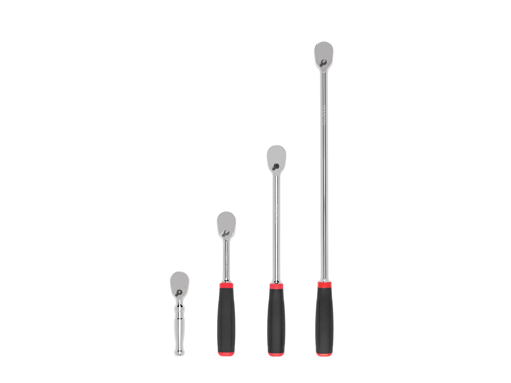 3/8 Inch Drive Non-Quick-Release Comfort Grip Ratchet Set, 4-Piece (4-1/2, 8, 12, 18 in.)