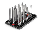 1/4 Inch Drive Long Hex and Torx Bit Socket Set with Rails and Tray, 31-Piece (5/64 - 5/16 in., 2 - 8 mm, T6 - T30)