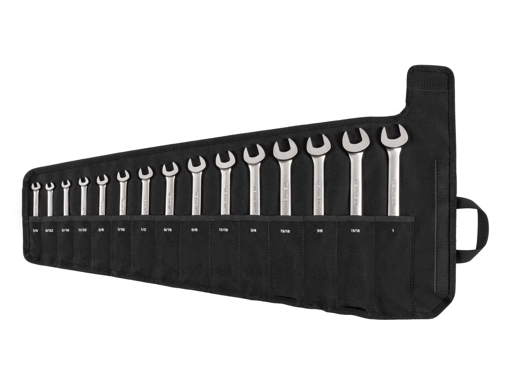Reversible Ratcheting Combination Wrench Set with Roll, 15-Piece (1/4 - 1 in.)