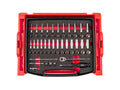 1/4 Inch Drive Shallow and Deep 6-Point Socket and Ratchet Set with Open Top Drawer and Rack, 58-Piece (5/32 - 9/16 in., 4 - 15 mm)