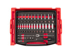 1/4 Inch Drive Shallow and Deep 6-Point Socket and Ratchet Set with Open Top Drawer and Rack, 58-Piece (5/32 - 9/16 in., 4 - 15 mm)