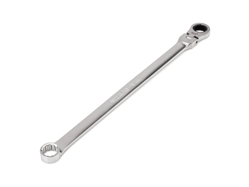 18 mm Long Fixed/Flex Head 12-Point Ratcheting Box End Wrench