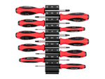 Phillips and Slotted Screwdriver Set with Modular Organizers - 4 Inch Shanks, 10-Piece (#0 - #3, 3 - 8 mm)