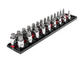 1/2 Inch Drive Hex Bit Socket Set with Rails and Tray, 23-Piece (1/4 - 3/4 in., 6 - 19 mm)