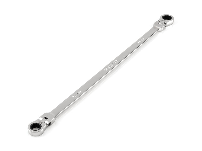 12 x 14 mm Long Flex Head 12-Point Ratcheting Box End Wrench
