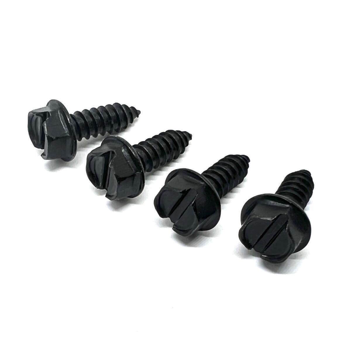 #14x3/4" Slotted Hex Washer Head Self Tapping Sheet Metal Screws Zinc Black