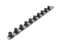 3/4 Inch Drive x 18 Inch Socket Rail, 10 Clips (Gray)