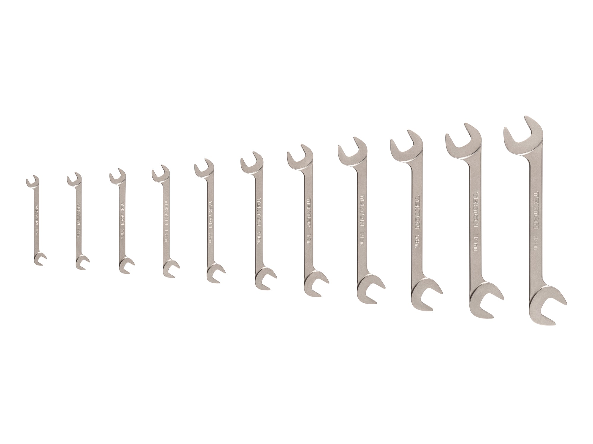Angle Head Open End Wrench Set, 11-Piece (1/4-3/4 in.)