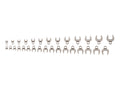 3/8 Inch Drive Crowfoot Wrench Set, 30-Piece (5/16 - 1 in., 8 - 24 mm)