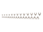 3/8 Inch Drive Crowfoot Wrench Set, 30-Piece (5/16 - 1 in., 8 - 24 mm)