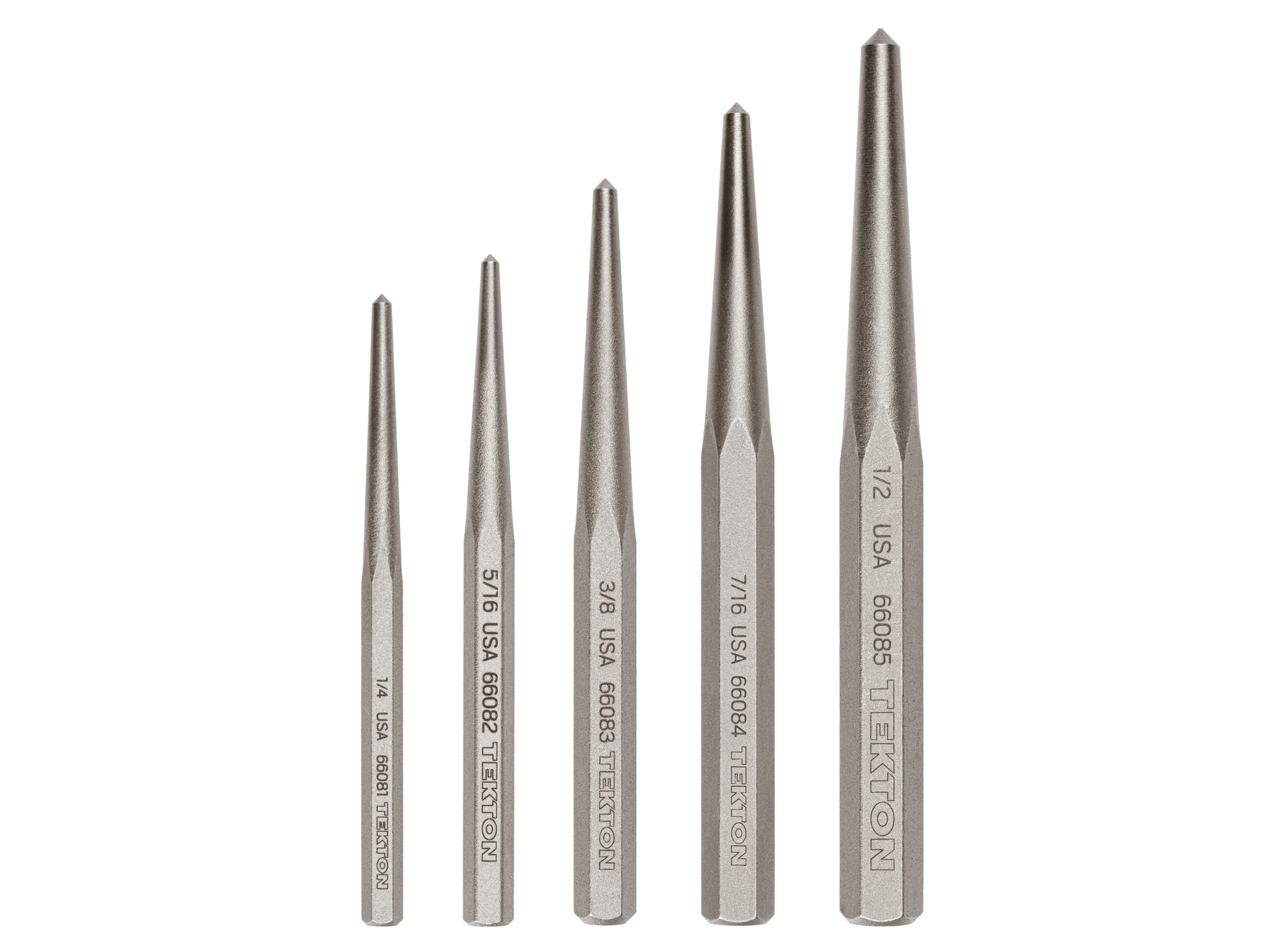 Center Punch Set, 5-Piece (1/4 - 1/2 in.)