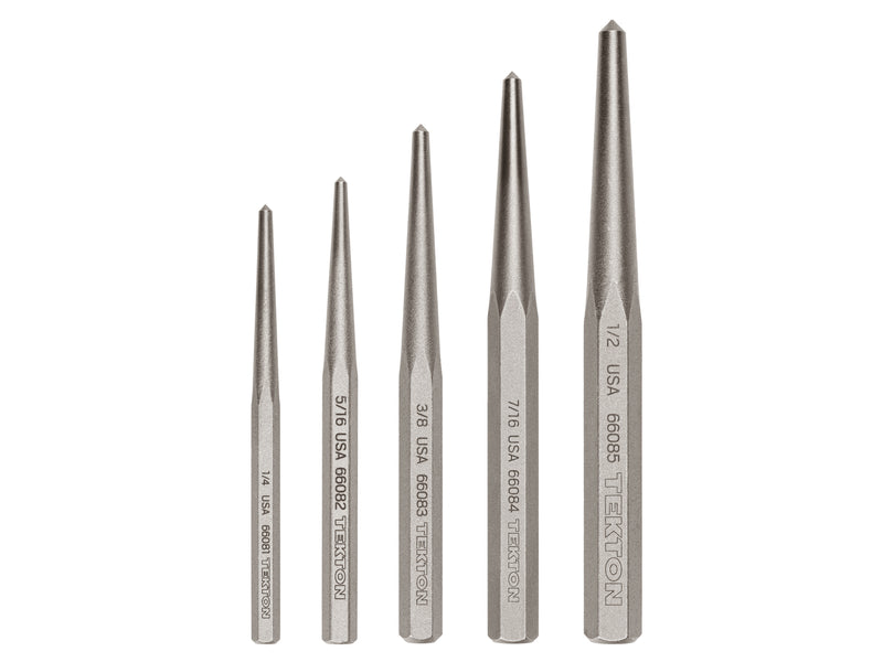 Center Punch Set, 5-Piece (1/4 - 1/2 in.)