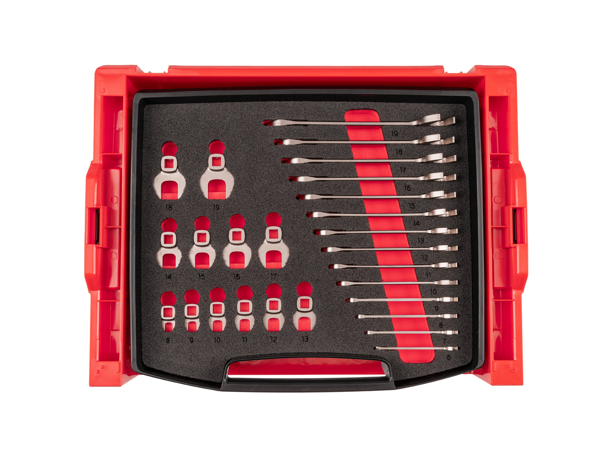 Angle Head and Crowfoot Wrench Set with Open Top Drawer and Rack, 26 ...