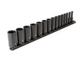 3/8 Inch Drive Deep 6-Point Impact Socket Set with Rail, 15-Piece (1/4 - 1 in.)