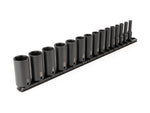 3/8 Inch Drive Deep 6-Point Impact Socket Set with Rail, 15-Piece (1/4 - 1 in.)