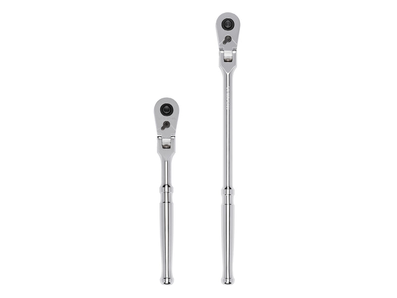 3/8 Inch Drive Flex Head Quick-Release Ratchet Set, 2-Piece (8, 12 in.)