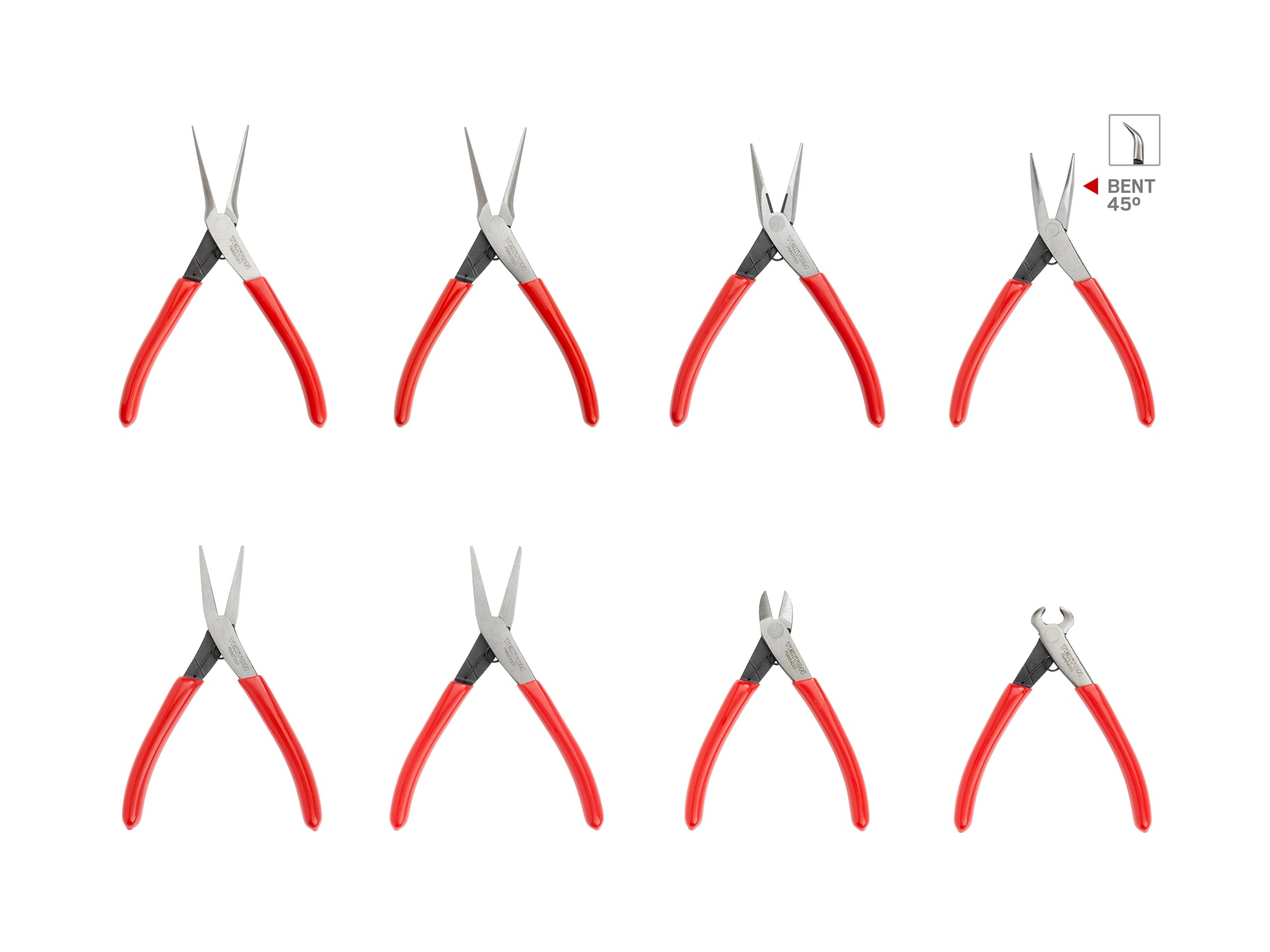 Mini Pliers Set, 8-Piece (Needle Nose, Long Nose, Flat Nose, Cutting)