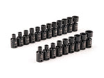 3/8 Inch Drive Shallow 6-Point Universal Joint Impact Socket Set, 21-Piece (5/16 - 3/4 in., 8 - 19 mm)