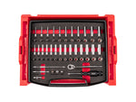 1/4 Inch Drive Shallow and Deep 12-Point Socket and Ratchet Set with Open Top Drawer and Rack, 58-Piece (5/32 - 9/16 in., 4 - 15 mm)