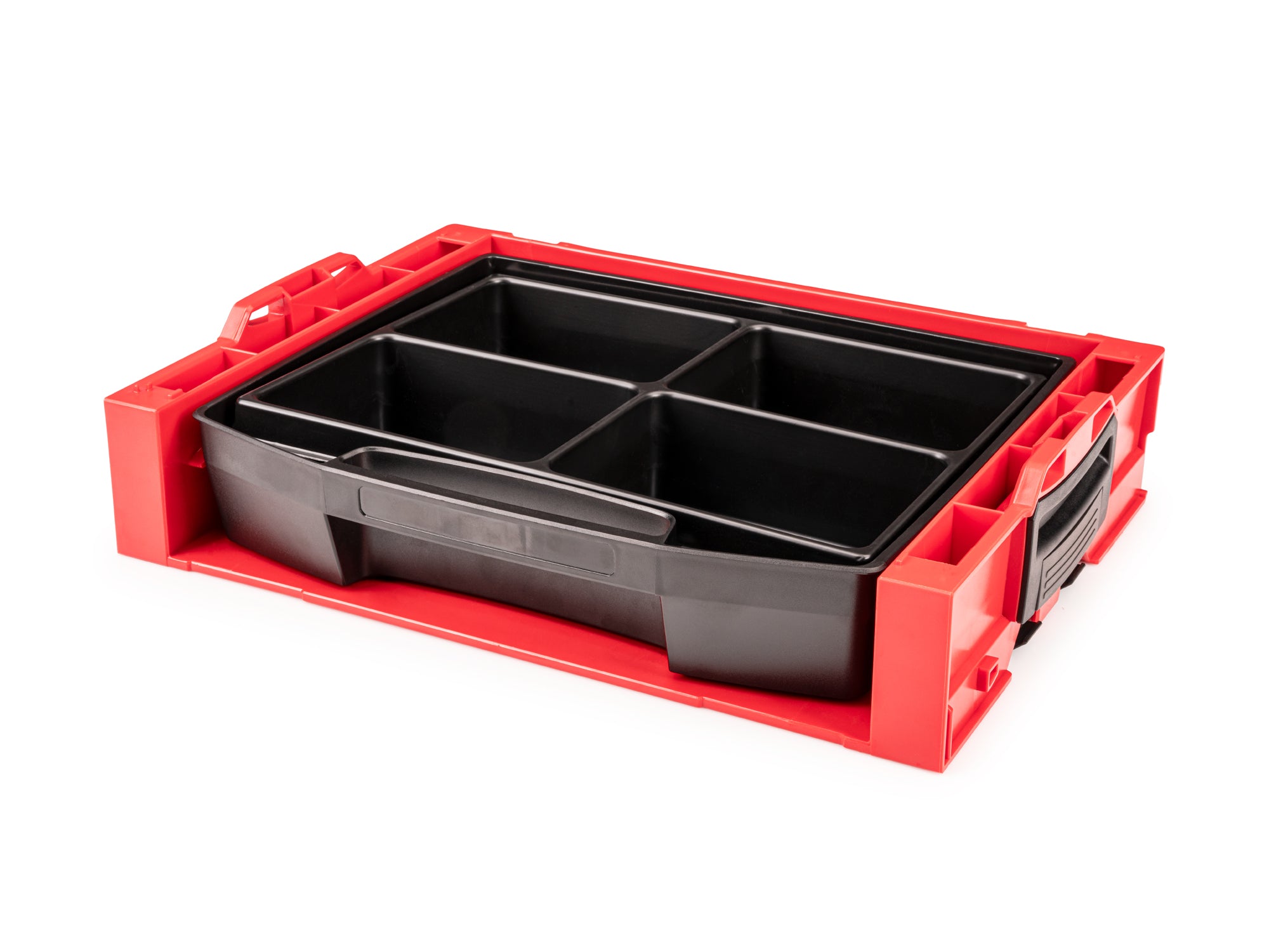 Open Top Drawer (LS-Tray) with 4-Cavity Parts Tray and Stacking Drawer Rack