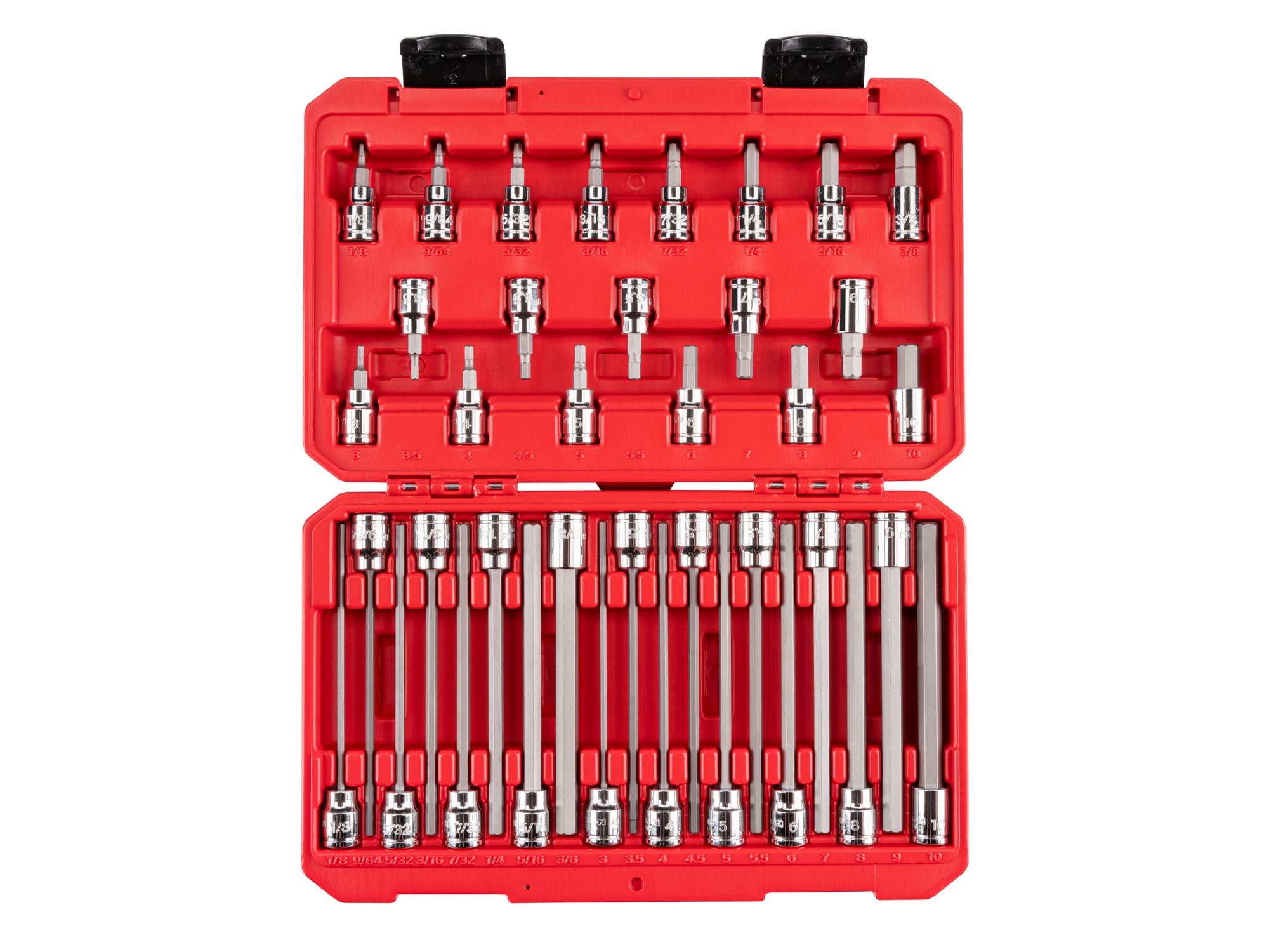 3/8 Inch Drive Hex Bit Socket Set with Case, 38-Piece (1/8 - 3/8 in., 3 - 10 mm)